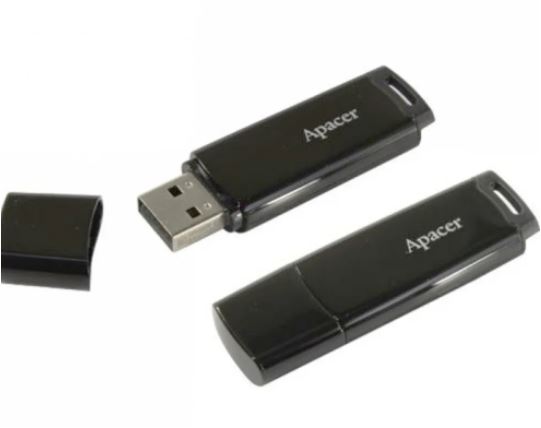Флеш-карта APACER 64GB AH336B USB 2.0 черная с колпачком AP64GAH336B-1