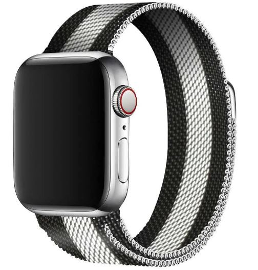 Ремешок 38/40 для Apple Watch сталь черно-белый
