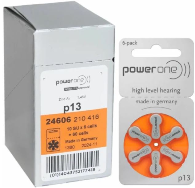 VARTA POWER ONE ZA13 6BL 1.45V (PR48,AC13,DA13) для слуховых аппаратов