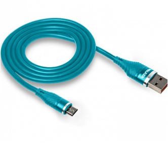 Кабель WALKER C735 microUSB - USB (M) 1м 3.1A синий