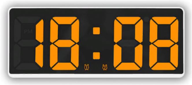 КОСМОС X6628/8 Часы настольные дата+температура (оранж.)