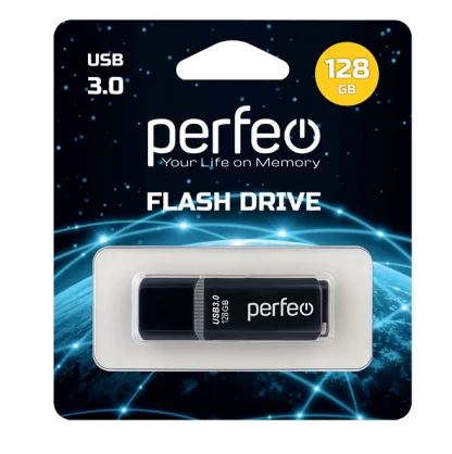 Флеш-карта PERFEO 128GB C12 черная с колпачком USB 3.0