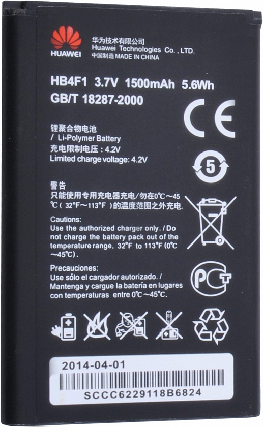 АКБ Huawei HB4F1 (U8800 IDEOS X5,E5151,Е560, Е585, E586,Е587,Е5331, Е5830,Е5832) NEW (тех.пак)