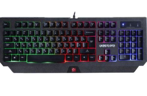 Клавиатура игровая DEFENDER GK-340L UNDERLORD RGB  черная с подсветкой USB